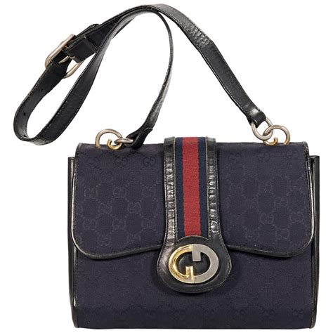 gucci navy disco bag|vintage Gucci handbags.